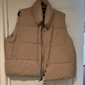 Beige Puffer Vest